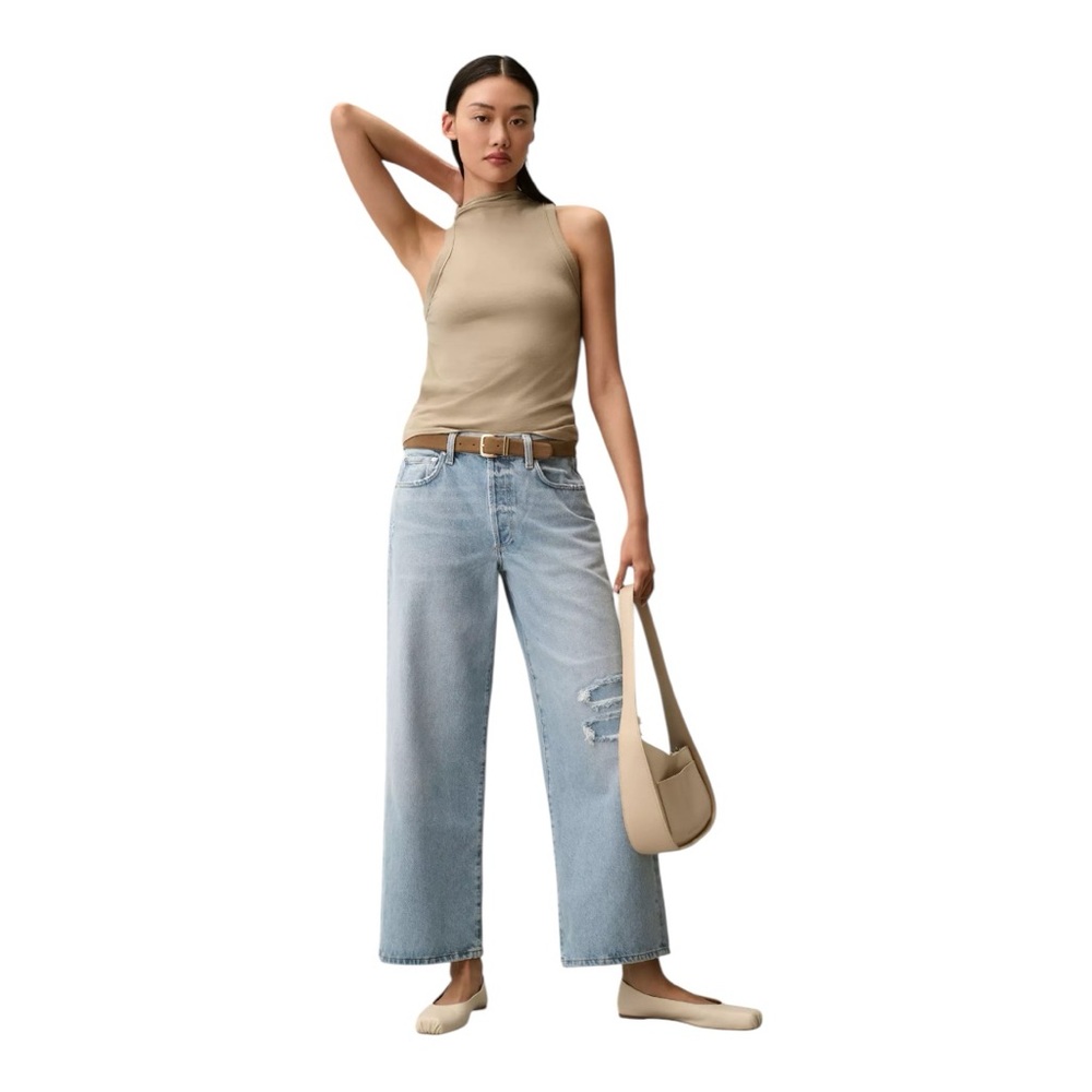 NWT’S Citizens of Humanity Cascade Wide Leg Pina  Baggy Crop Light Wash Jean’s